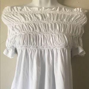 ALPHA STUDIO White off the shoulder top
